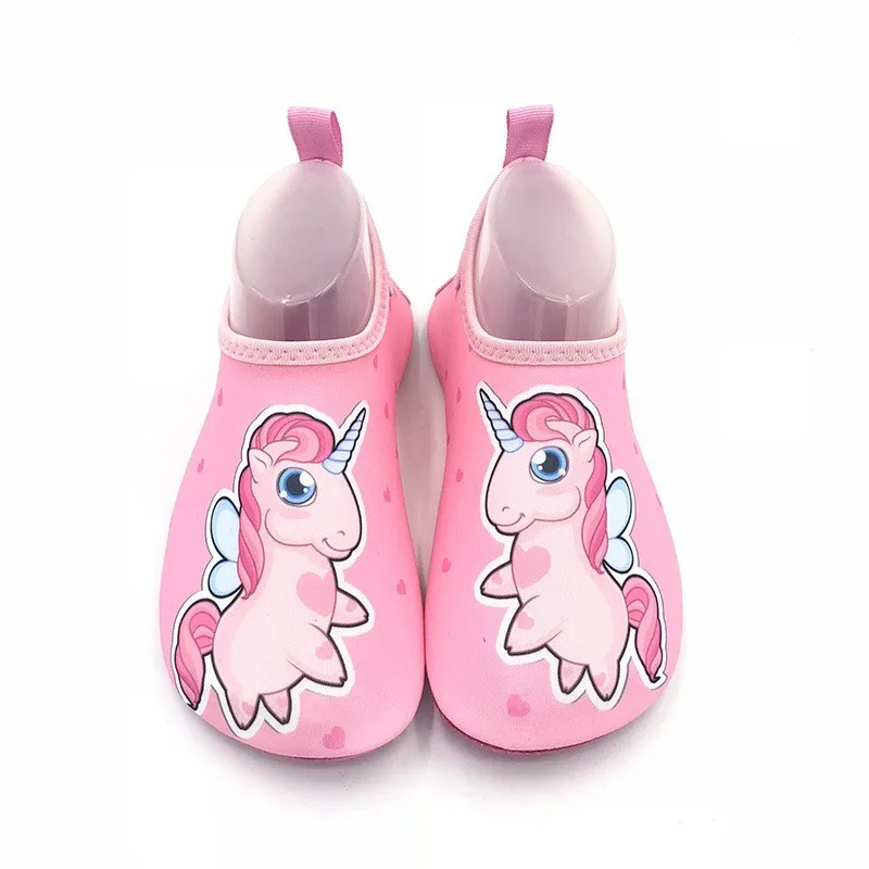 Обувь детская Нескользящая для плавания воды пляжа серфинга Сияющие шлепанцы