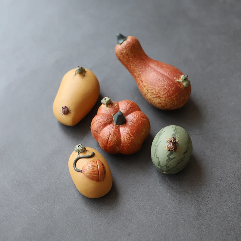 

purple clay teapets pumpkin tea play tea accessories