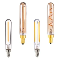 1w 2w tubular led bulbs t20 t6 vintage long filament light bulb e12 e14 dimmable edison retro lamps for chandelier pendant light