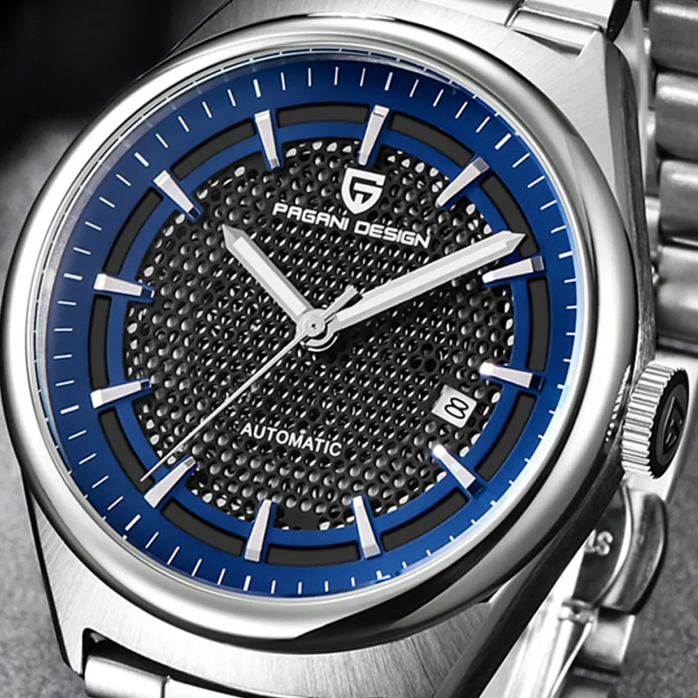 Часы Pagani design мужские с синим циферблатом роскошные деловые механические