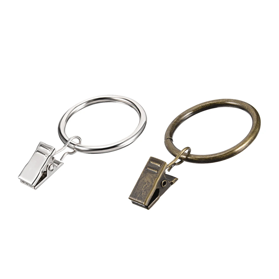 Uxcell серебристые или бронзовые кольца для штор с крюком металлическое