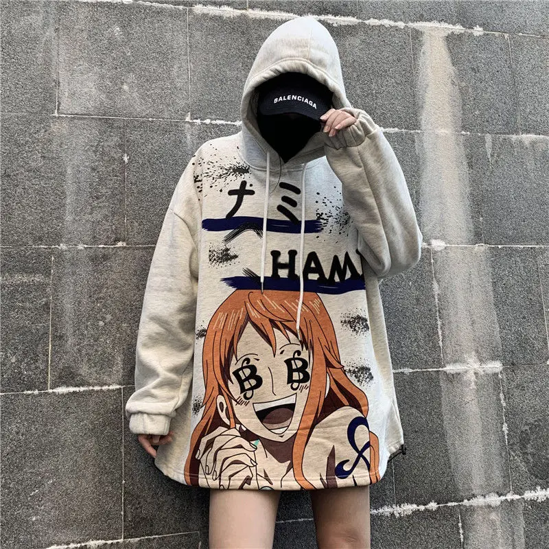 

Sailor Moon Cartoon Print Hoodies Women Hooded Long Sleeve Autumn Winter Sweatshirts Harajuku Cute Kawaii Tops Oversize Pullover
