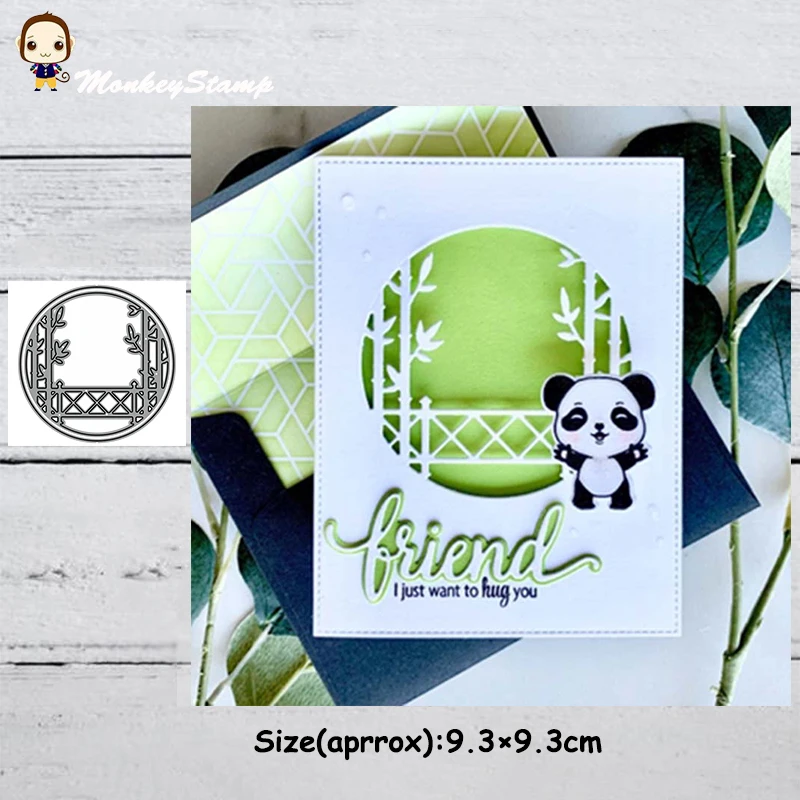 Обезьяна бамбуковая садовая металлическая резка трафареты для DIY скрапбукинга