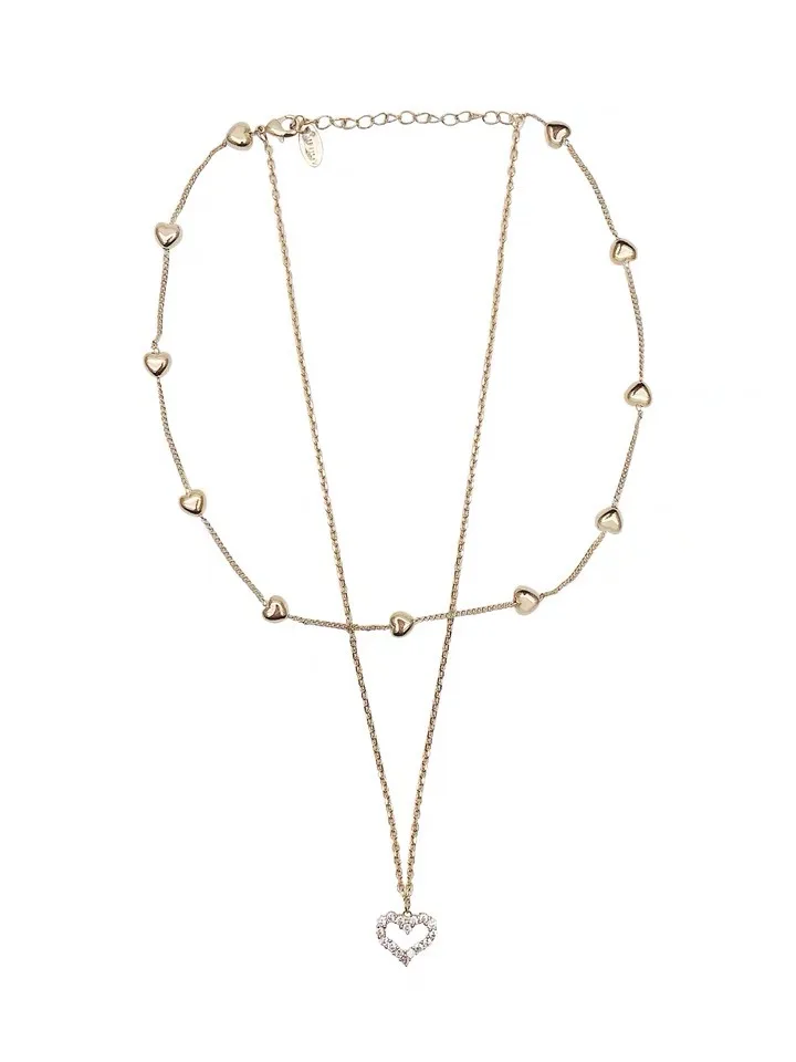 Эстетическое Многоярусное ожерелье с подвеской в виде сердца чокеры женское