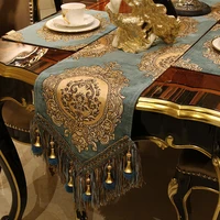 new european modern luxury noble table runner chenille jacquard dinner mat bed flag cloth art tv tea table decoration customized