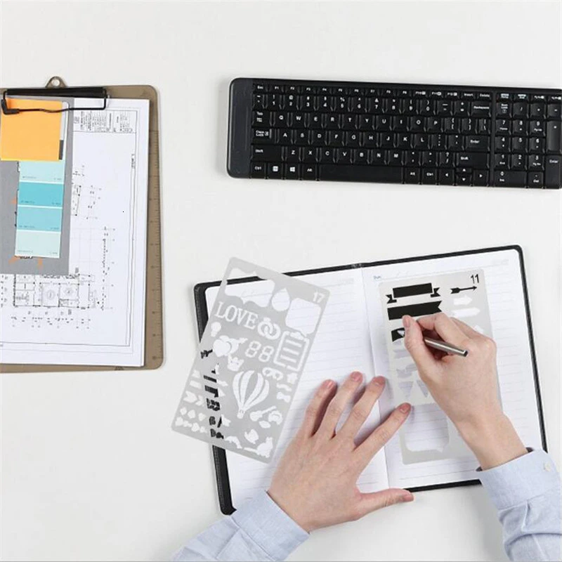 12 шт./лот A6 творческий набор шаблонов для рисования сделай сам украшение учетной