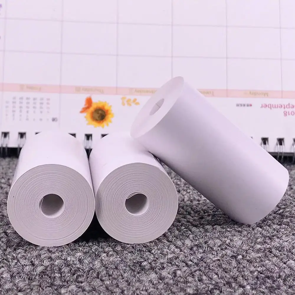 

5 Rolls Printable Sticker Paper Roll Direct Thermal Paper with Self-adhesive 57*30mm for PeriPage A6 Pocket PAPERANG P1/P2