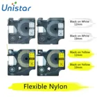 Лента для этикеток 18488 18490, совместимая с промышленными гибкими нейлоновыми проводами Dymo, ленты для машин Rhino 3000 4200 5200 6000