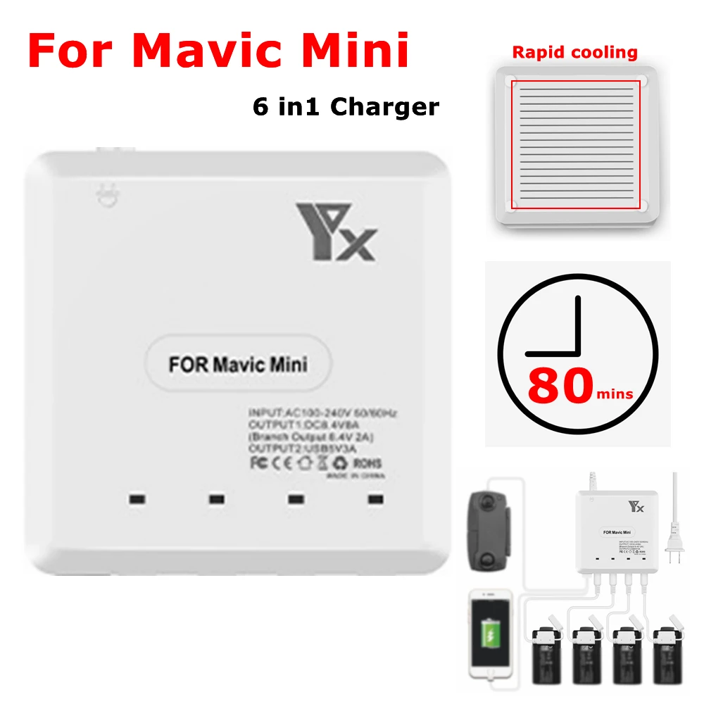 Зарядное устройство для DJI Mavic Mini зарядное с дистанционным управлением вилка