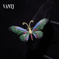 elegant butterfly brooch sterling 925 silver created gemstone spinel for women lady party wedding jewelry gift wholesale