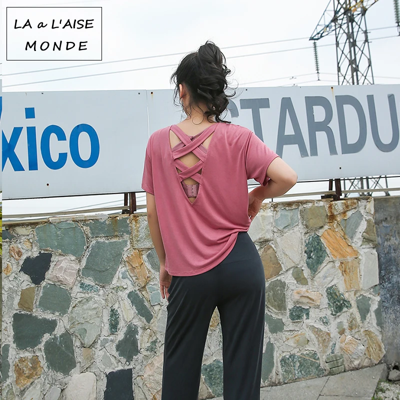 Топ для йоги женские спортивные футболки фитнеса топы Спортивные женщин