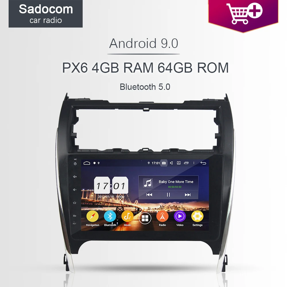 Автомобильный DVD-плеер PX6 DSP 9 &quot2 din TDA7851 Android 10 0 4 Гб + 64 bluetooth Авторадио GPS для Toyota CAMRY