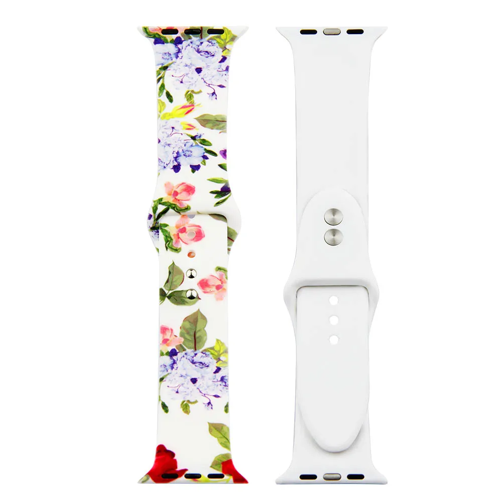 Ремешок для часов Apple watch 42 мм/38 мм 44 40 силиконовый спортивный браслет iwatch series 3 2 1