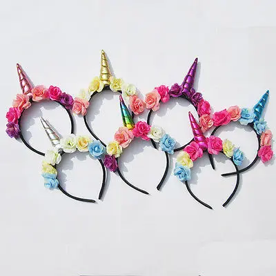 Головная повязка с головой единорога для вечерние взрослых и детей головная