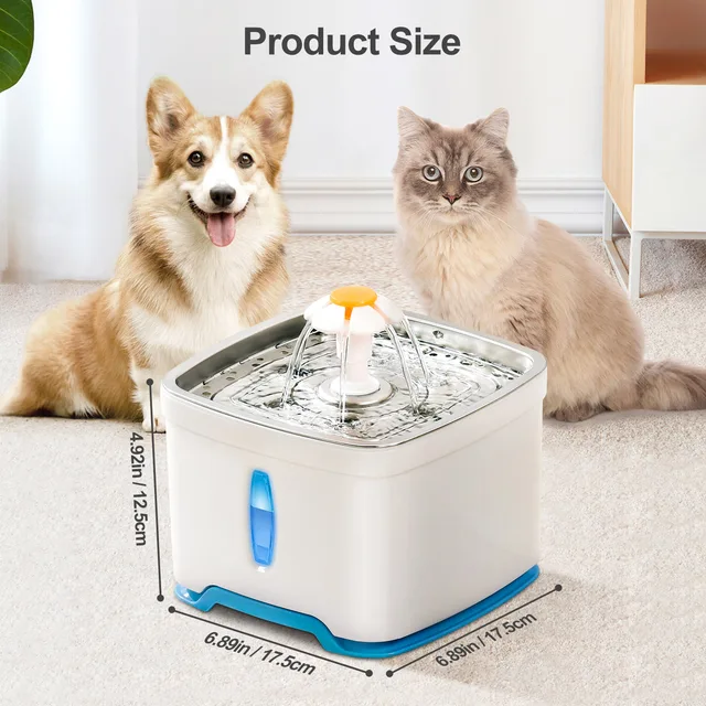 Quiet Filteration water dispenser 2.5L large-capacity LED Light Pet water dispenser automatic circulation water dispenser