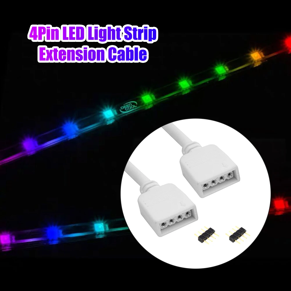 

4Pin/5Pin Light Strip Extension Cable for 3528 5050 RGB/5050 RGBW LED Connector Lamp Band Extender Cord Accessory