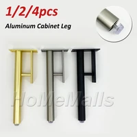124pcs modern aluminum alloy furniture leg as replacement leg for bathroom cabinet leg sofa tv stand furniture feet heavy duty