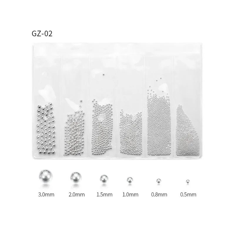 6 Grids Mini Small Nail Beads Stainless Steel Nails Art Decorations Gun Black Rose Gold Studs DIY Tool | Красота и здоровье