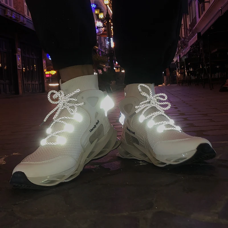 

New Breathable High Top Running Shoes For Men Blade Luminous Cushioning Sneakers Outdoor Professional Athletic Training Shoes