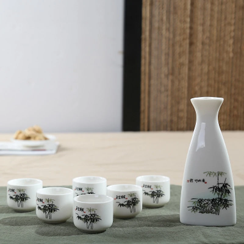 7 шт./компл. керамическая чашка кувшин японский набор бокал для вина маленькие