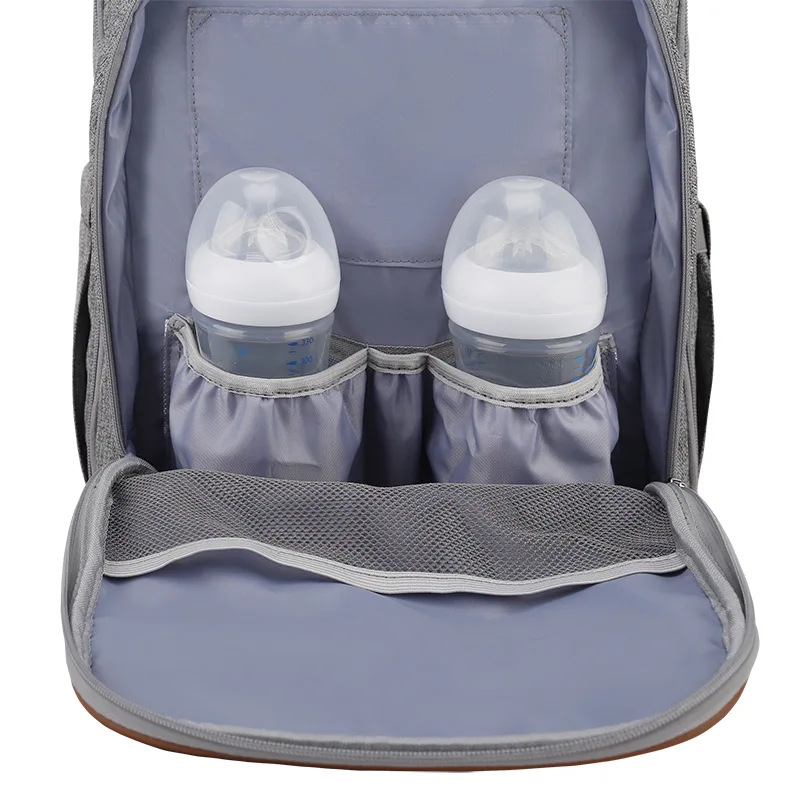 Сумка для подгузников мам серый дорожный рюкзак ухода за ребенком на детскую