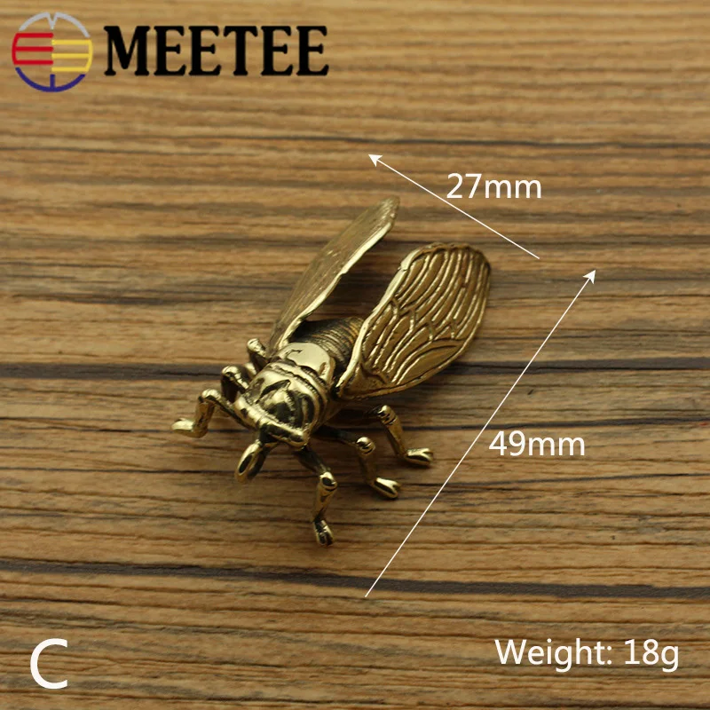 Meetee 1 шт./2 шт. латунные подвесные пряжки из чистой меди брелок украшение подвесная