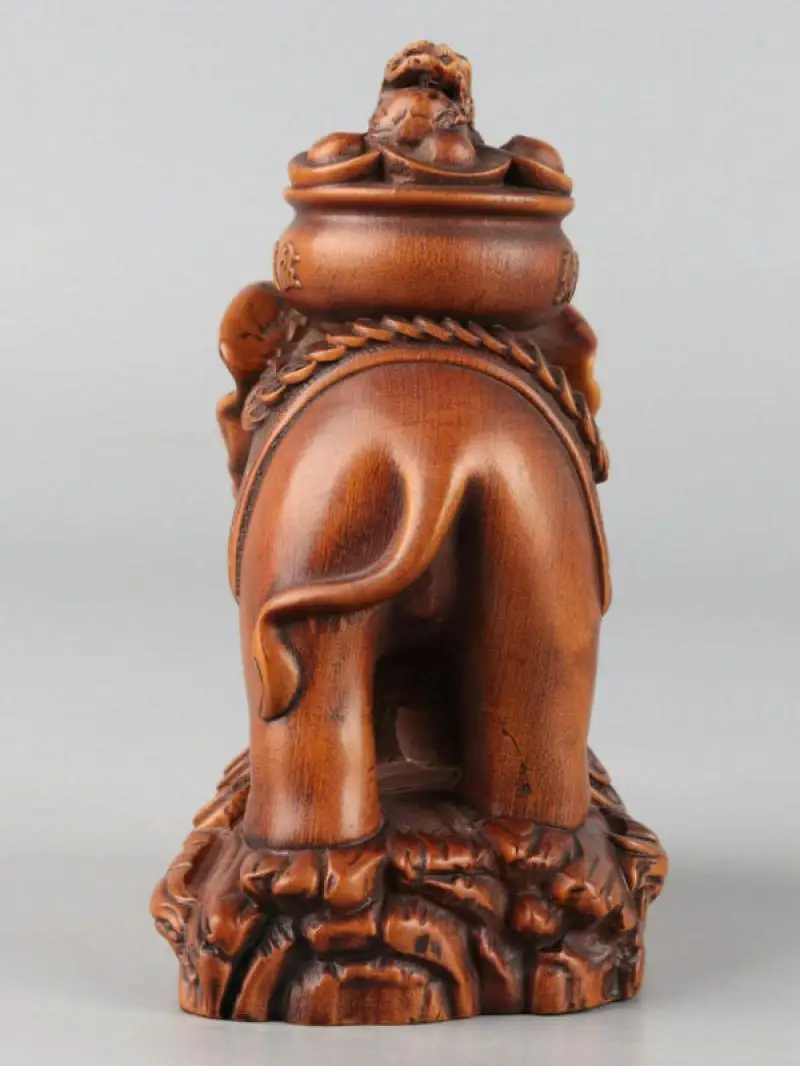 Китайская изысканная ручная резьба в виде слона статуя из бокса h195 | Дом и сад