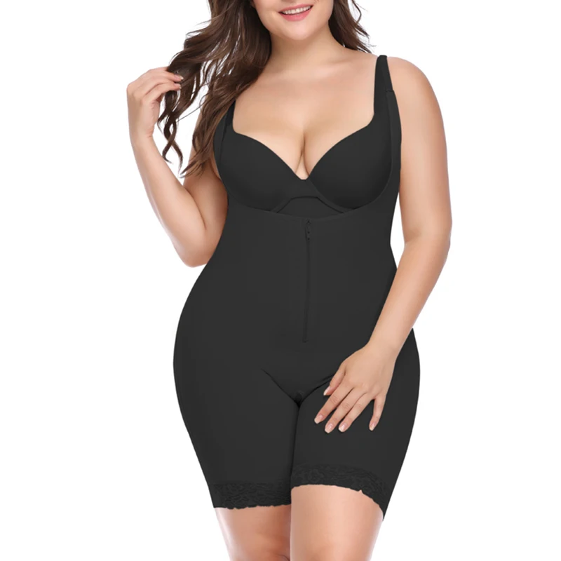 Боди черное серое бежевое Spendex высококачественные Шейперы для женщин S 6XL Undebust