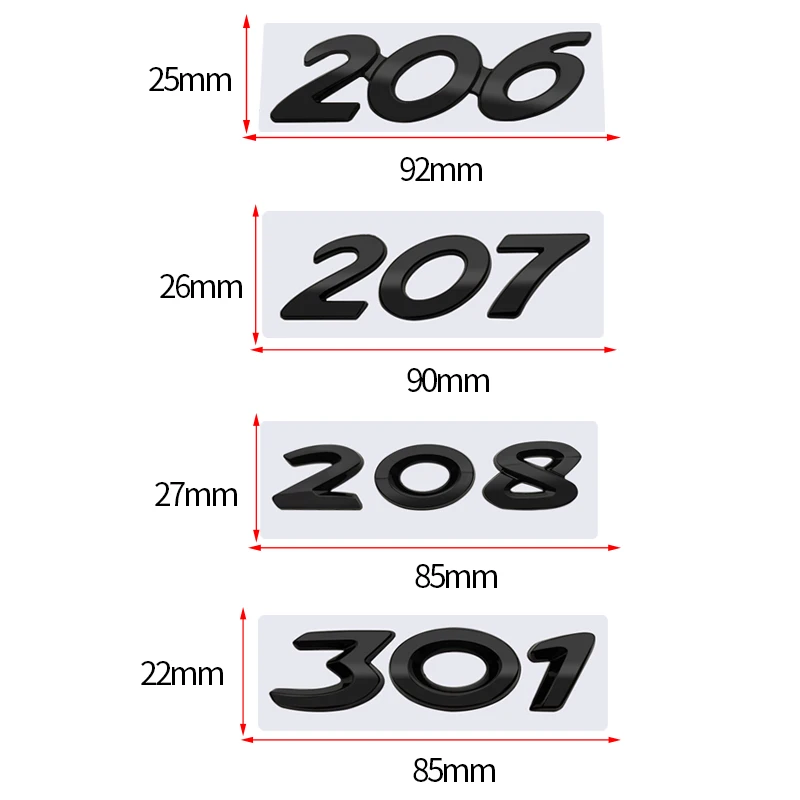 Глянцевые черные металлические наклейки эмблема на передний и задний багажник
