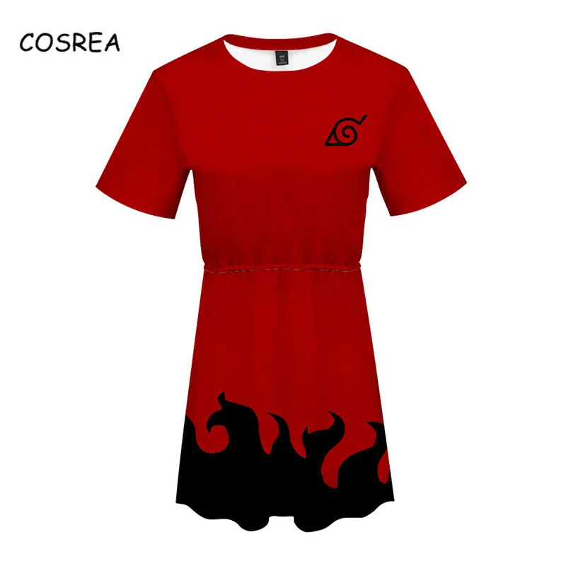 Платье-рубашка с коротким рукавом для косплея удзумаки футболка шорты Харуно