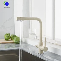 qcfoison gourmet faucet kitchen spigot black white beige sink tap fixture single lever faucets bronze planetary mixer aid tap
