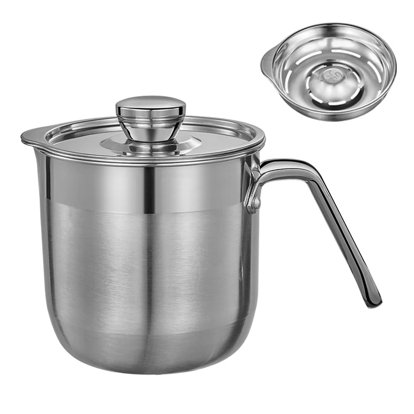 

Easy Clean Egg Separator With Container Dividing Baking Kitchen Tool Cooking Handheld Portable Fast Manual Stainless Steel