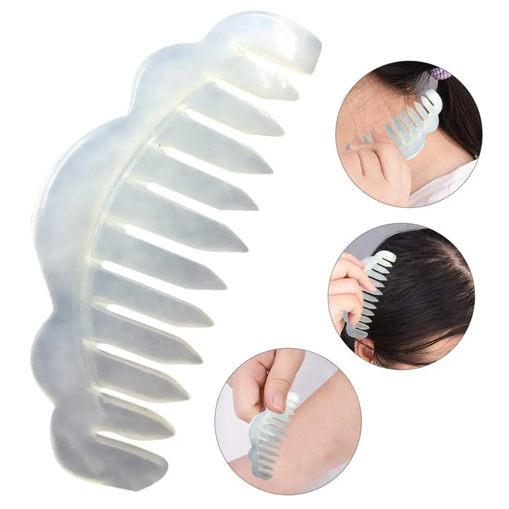 Натуральный нефрит соскабливающая Расческа массажная доска Нефритовая