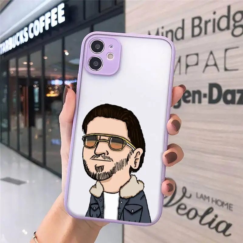 

PNL QLF Phone Case matte transparent For purple iPhone 7 8 x xs xr 11 12 pro plus max mini Clear Funda