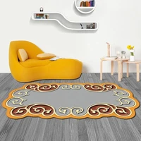 modern simple irregular shaped carpet luxurious european style living room area anti slip rugs bedroom bedside floor mat tapis