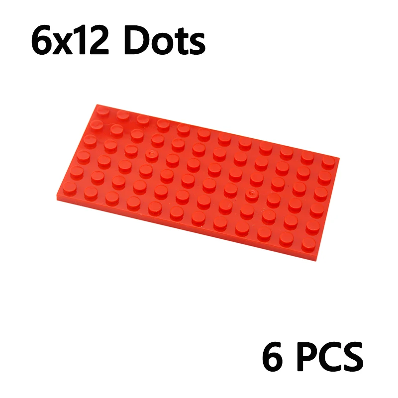 6 шт. Собираются частицы 6x12 тонкие фигуры Кирпичи Образовательные DIY Строительные блоки Креативный размер Совместимость с игрушками 3028 Подарки на.