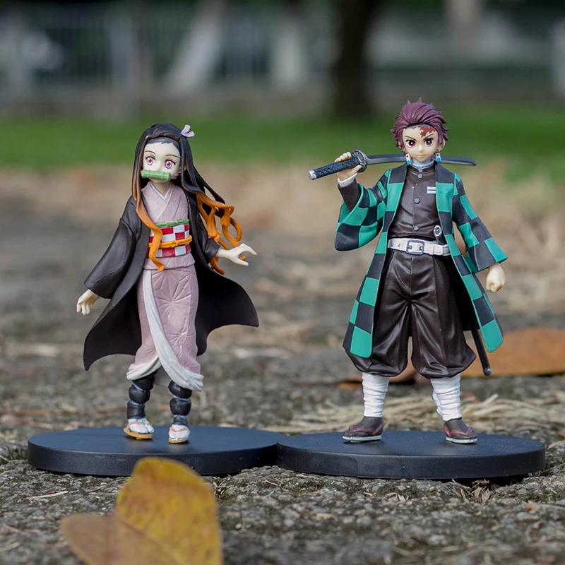 Детские пластиковые игрушки из ПВХ Мультяшные Kimetsu no Yaiba Inosuke Nezuko Zankoku для рук