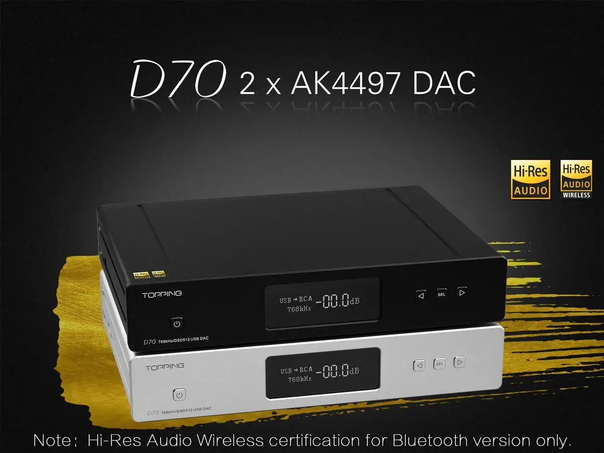 TOPPING D70 полный сбалансированный ЦАП усилитель Bluetooth XMOS XU208 AK4497 USB DAC аудио декодер усилителя DSD512 оптический Caoxial входной усилитель
