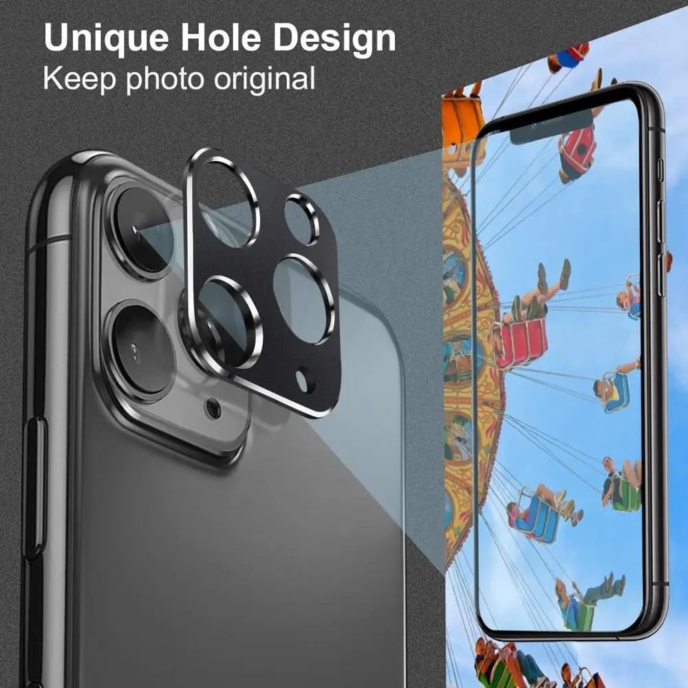 For iPhone 11 Pro Max Back Camera Protector Case On 2019 11Pro Metal Rear Lens Protective Ring Cover |