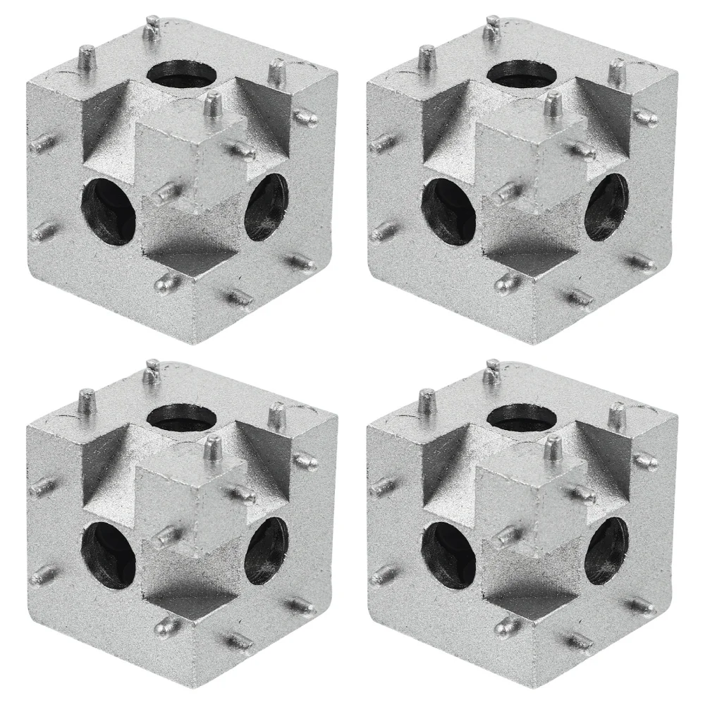 

1 Set 4pcs Aluminum Profile Corner Bracket Corner Bracket Cube (Silver)