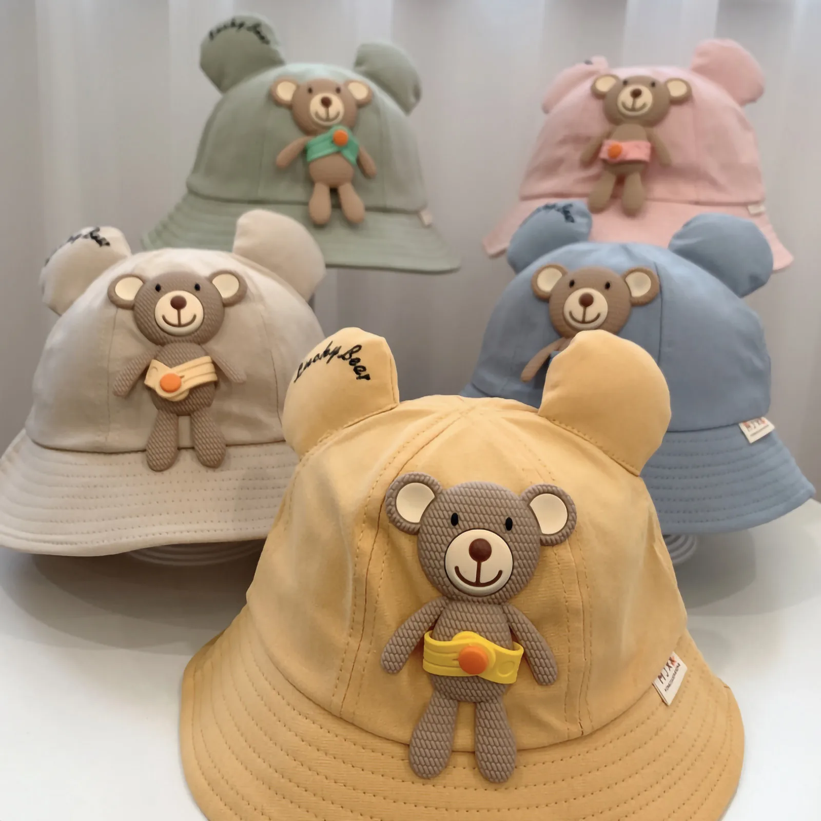 

Шапка детская с мультяшным рисунком, милая Панама от солнца, для пляжа, для мальчиков и девочек, с УФ-защитой, летняя