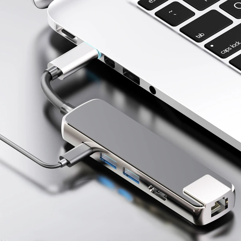 5 in 1 USB-C Docking Station 3.0 Hub High-speed Transmission 3840X2160P/30HZ for Travel Business Work Lightweight | Компьютеры и офис