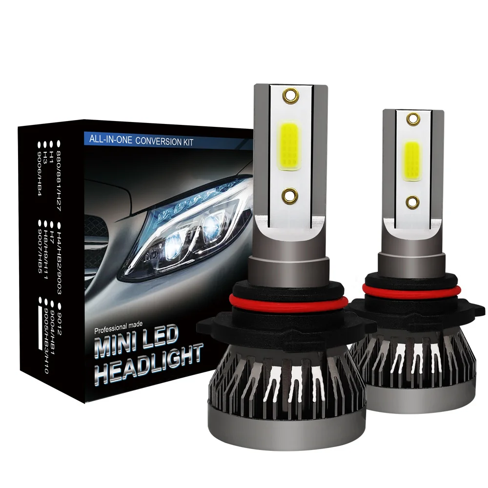 

New Designed H4 H7 Mini LED Car Headlight 8000lm 6000K Cold White Led H1 H8/H9/H11 9005/HB3 9006/HB4 9012 fog Lights Bulbs