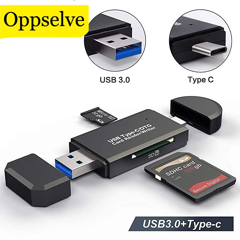 

SD Card Reader USB C Card Reader 3 In 1 TF/Mirco SD Smart Memory Card Reader USB 3.0 Type C OTG Flash Drive Cardreader Adapter