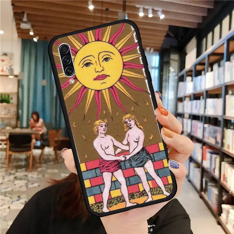 

tarot the sun Phone Case For Samsung A20 A30 30s A40 A7 2018 J2 J7 prime J4 Plus S5 Note 9 10 Plus