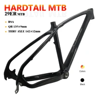 cw t1000 carbon mtb frame 29er bsa mountain bicycle frame thru axle 14212qr 1359mm mtb framework 29 customizable colorlogo