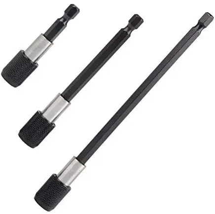 

3Pcs 1/4 Inch Hex Shank Quick Change Drill Bit Extender Holder Magnetic Socket Screwdriver 2.5" 4" 6" Extension Chuck Adapter