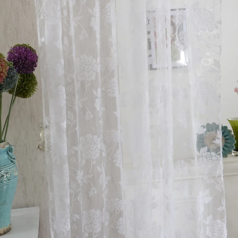 Пион цветок искусственная кожа модный разделитель для гостиной прозрачная