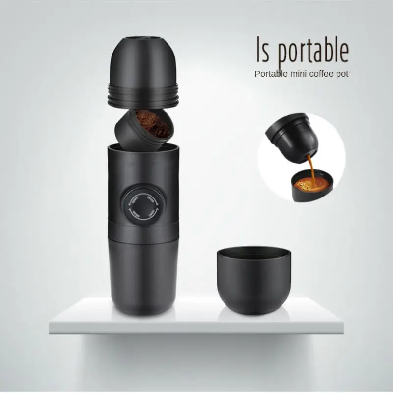 

WICK AND HIS PETS Manual Portable Hand Pressed Espresso Machine Outdoor Accompanying Mini Coffee Cup Pot