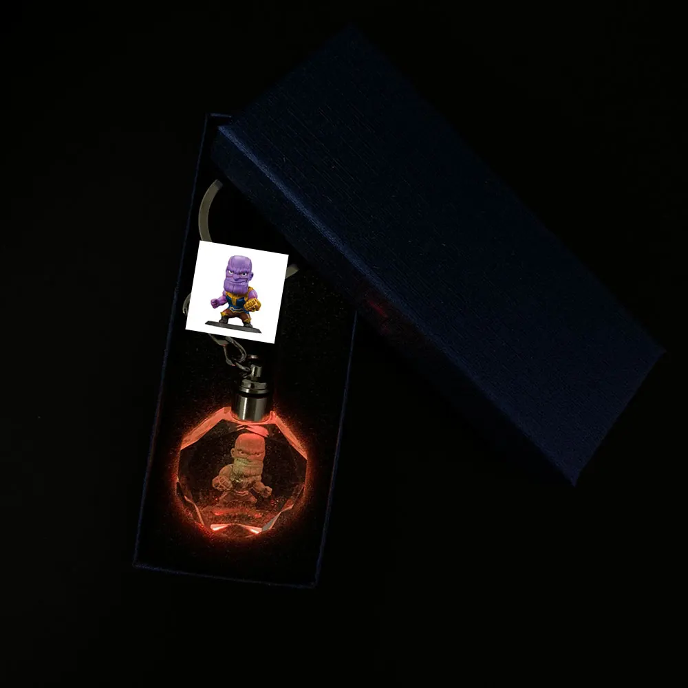 Caiiwe яркий Жемчуг дракона Кристалл Мстители ключ держатель сумка кулон ювелирные изделия мультфильм аниме Кристалл Блестящий шар Led автомобиль кулон